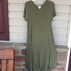 Ribbed Olive Green L LulaRoe Carly BNWOT